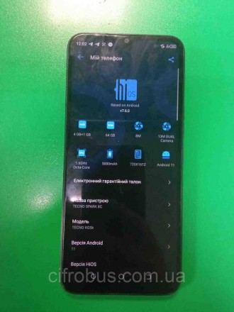 Мобильный телефон смартфон Б/У Tecno Spark 8C (KG5k) 4/64GB. Киев. фото 1 Мобильный телефон смартфон Б/У Tecno Spark 8C (KG5k) 4/64GB. Киев. фото 1