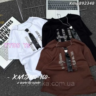 Детская и подростковая футболка для девочки 230-160 см чорна біла та коричнева. Хмельницкий. фото 1 Детская и подростковая футболка для девочки 230-160 см чорна біла та коричнева. Хмельницкий. фото 1