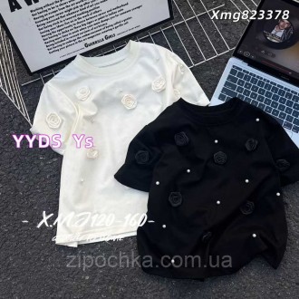 Дитяча та підліткова футболка для дівчинки 120-160 см чорна з квітами. Хмельницкий. фото 1 Дитяча та підліткова футболка для дівчинки 120-160 см чорна з квітами. Хмельницкий. фото 1