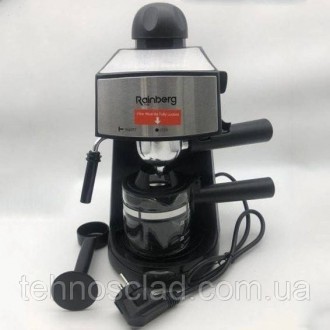 Кавомашина Rainberg RB-8111 кавоварка ріжкова з капучинатором 2200W Espresso, BS. Кам'янське. фото 1 Кавомашина Rainberg RB-8111 кавоварка ріжкова з капучинатором 2200W Espresso, BS. Кам'янське. фото 1