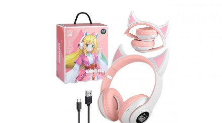 Наушники CAT с кошачьими ушками Bluetooth STN-25-Pink. Одесса. фото 1 Наушники CAT с кошачьими ушками Bluetooth STN-25-Pink. Одесса. фото 1