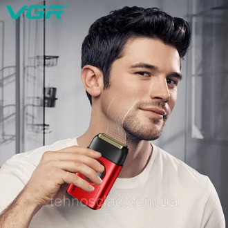 Електробритва VGR V-378 RED шейвер, подвійне лезо + триммер, регулювання потужно. Кам'янське. фото 1 Електробритва VGR V-378 RED шейвер, подвійне лезо + триммер, регулювання потужно. Кам'янське. фото 1