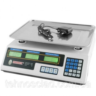 Ваги торговельні MATARIX MX-410A 50 кг електронні з калькулятором TN-839 220 В. Кам'янське. фото 1 Ваги торговельні MATARIX MX-410A 50 кг електронні з калькулятором TN-839 220 В. Кам'янське. фото 1