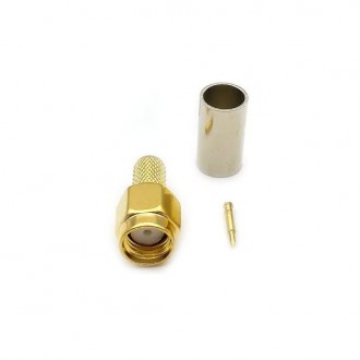 SMA-роз'єм під обтискання Unitortek SMA-RG58, SMA-male (plug) для кабелю RG58 та подібних. Київ. фото 1