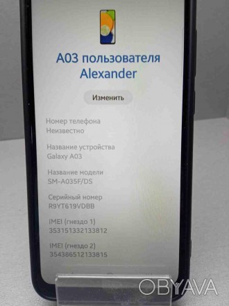 Мобильный телефон смартфон Б/У Samsung Galaxy A03 3/32Gb SM-A035F/DS