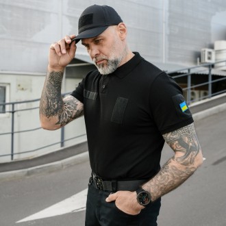Тактична футболка зсу поло Pobedov Loft для військовослужбовців, футболка військова чорна S. Одеса. фото 1 Тактична футболка зсу поло Pobedov Loft для військовослужбовців, футболка військова чорна S. Одеса. фото 1