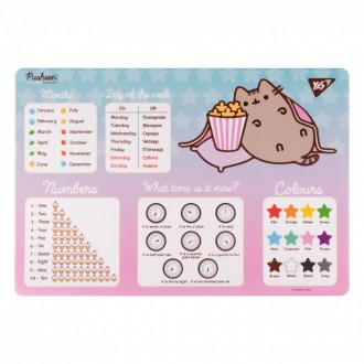 Подкладка для стола с подсказками А3 YES Pusheen Popcorn 492260. Киев. фото 1 Подкладка для стола с подсказками А3 YES Pusheen Popcorn 492260. Киев. фото 1