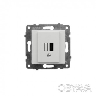 Механизм розетки USB белый GRANO