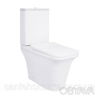 Унитаз-компакт Qtap Kalao безободковый с сиденьем Soft-close QT08221213AW