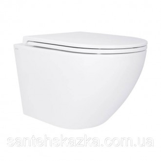 Унитаз подвесной Qtap Robin New безободковый с сиденьем Soft-close QT13332381АSW. Одесса. фото 1 Унитаз подвесной Qtap Robin New безободковый с сиденьем Soft-close QT13332381АSW. Одесса. фото 1