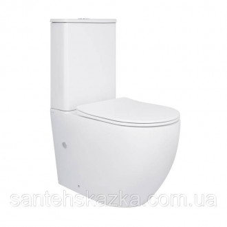 Унитаз-компакт Qtap Robin Ultra Quiet безободковый с сиденьем Soft-close QT13222. Одесса. фото 1 Унитаз-компакт Qtap Robin Ultra Quiet безободковый с сиденьем Soft-close QT13222. Одесса. фото 1