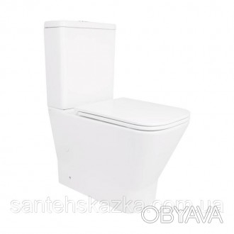 Унитаз-компакт Qtap Cardinal Ultra Quiet безободковый с сиденьем Soft-close QT04