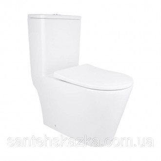 Унитаз-моноблок напольный Qtap Swan Ultra Quiet безободковый с сиденьем Soft-Clo. Одесса. фото 1 Унитаз-моноблок напольный Qtap Swan Ultra Quiet безободковый с сиденьем Soft-Clo. Одесса. фото 1