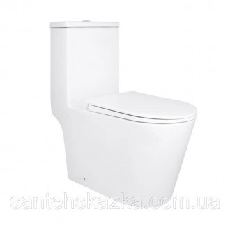 Унитаз-моноблок напольный Qtap Kolibri Ultra Quiet безободковый с сиденьем Soft-. Одесса. фото 1 Унитаз-моноблок напольный Qtap Kolibri Ultra Quiet безободковый с сиденьем Soft-. Одесса. фото 1