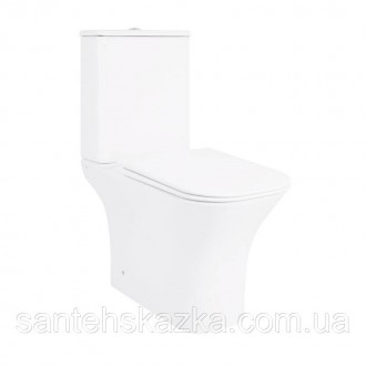 Унитаз-компакт Qtap Presto Quadro безободковый с сиденьем Soft-close QT24221215A. Одесса. фото 1 Унитаз-компакт Qtap Presto Quadro безободковый с сиденьем Soft-close QT24221215A. Одесса. фото 1