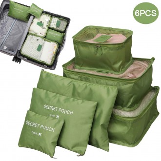 Набір органайзерів для подорожей 6 шт. Secret Pouch Travel Оливковий, органайзери для валізи (ST). Одеса. фото 1 Набір органайзерів для подорожей 6 шт. Secret Pouch Travel Оливковий, органайзери для валізи (ST). Одеса. фото 1