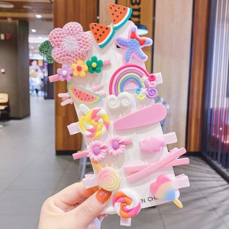 Набір дитячих заколок для волосся Honey Fashion Accessories рожевий (12-300/3). Новоград-Волынский. фото 1 Набір дитячих заколок для волосся Honey Fashion Accessories рожевий (12-300/3). Новоград-Волынский. фото 1