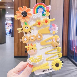 Набір дитячих заколок для волосся Honey Fashion Accessories жовтий (12-300/6). Новоград-Волынский. фото 1 Набір дитячих заколок для волосся Honey Fashion Accessories жовтий (12-300/6). Новоград-Волынский. фото 1