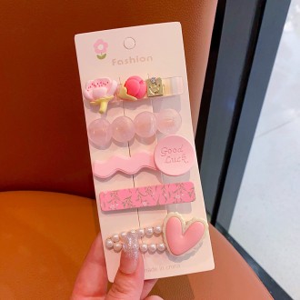 Набір заколок для волосся Honey Fashion Accessories рожевий (12-306/1). Новоград-Волынский. фото 1 Набір заколок для волосся Honey Fashion Accessories рожевий (12-306/1). Новоград-Волынский. фото 1