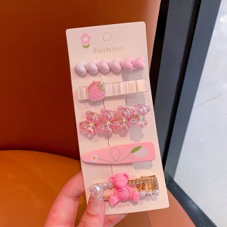 Набір заколок для волосся Honey Fashion Accessories рожевий (12-306/4). Новоград-Волынский. фото 1 Набір заколок для волосся Honey Fashion Accessories рожевий (12-306/4). Новоград-Волынский. фото 1