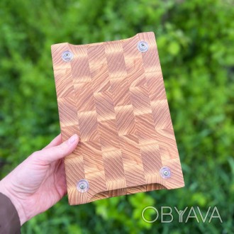 Торцевая разделочная доска из дуба 35x25 см