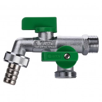 Кран шаровый поливочный двойной ARCO 1/2″x3/4″x3/4″ 00472. Чернигов. фото 1 Кран шаровый поливочный двойной ARCO 1/2″x3/4″x3/4″ 00472. Чернигов. фото 1