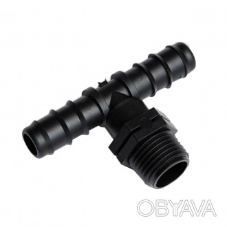 Соединитель-тройник для трубки 16мм РЗ 1/2″ Bradas