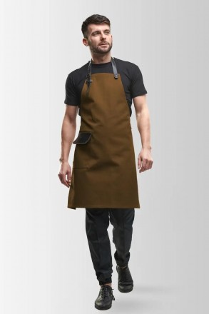 Фартук для бариста тканевый Jackson Canvas Коричневый рабочий, для бармена с кар. Тернополь. фото 1 Фартук для бариста тканевый Jackson Canvas Коричневый рабочий, для бармена с кар. Тернополь. фото 1