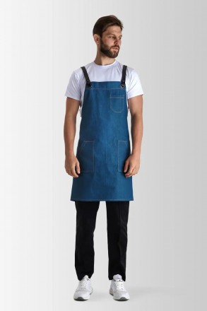 Фартук джинсовый для бариста Muffin Jeans с карманами, передник для барменов раб. Тернополь. фото 1 Фартук джинсовый для бариста Muffin Jeans с карманами, передник для барменов раб. Тернополь. фото 1
