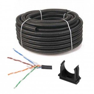 Комплект: UTP 4*2*0.5-CU PE кат.5е (UTP медь наружный) бухта 305м + Гофротруба 2. Одеса. фото 1 Комплект: UTP 4*2*0.5-CU PE кат.5е (UTP медь наружный) бухта 305м + Гофротруба 2. Одеса. фото 1