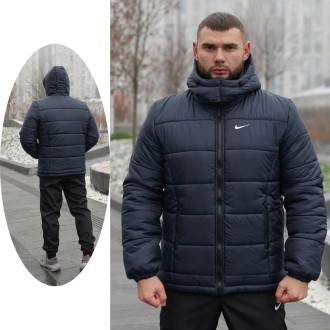 Зимняя куртка мужская пух с подкладом на флисе короткая Frost синяя. Одесса. фото 1 Зимняя куртка мужская пух с подкладом на флисе короткая Frost синяя. Одесса. фото 1