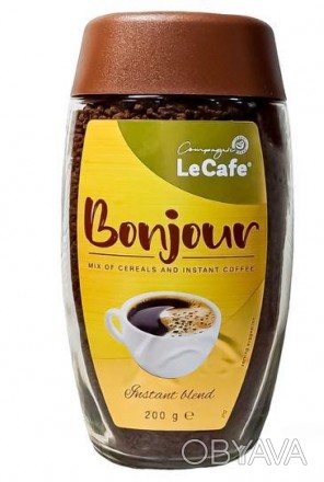 Кофейная смесь Le Cafe BONJOUR смесь арабики и робусты стеклянная банка 200 г
