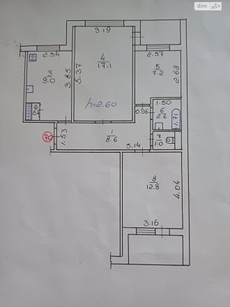 Продаж 3к квартири 62.1 кв. м 55 000 $ код № 213-119-326. . фото 10 Можливий обмін на однокімнатну ? 50% доплата Дві лоджії виходять на обидві сторо. . фото 10
