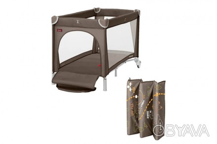 Манеж кроватка детская Carrello Piccolo+ CRL-18102 Chocolate Brown Коричневый