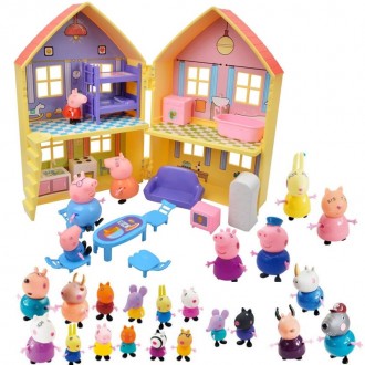 Игровой набор - дом с мебелью и 25 фигурок "Свинка Пеппа" (Peppa Pig) арт. 8889-. Київ. фото 1 Игровой набор - дом с мебелью и 25 фигурок "Свинка Пеппа" (Peppa Pig) арт. 8889-. Київ. фото 1