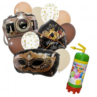 Баллон с гелием + воздушные шарики на Новый год. Гостомель. фото 1