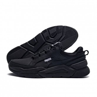 Шкіряні демісезонні кросівки Puma чорні. Київ. фото 1 Шкіряні демісезонні кросівки Puma чорні. Київ. фото 1