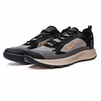 Демісезонні шкіряні кросівки Nike колір чорний/сірий. Киев. фото 1 Демісезонні шкіряні кросівки Nike колір чорний/сірий. Киев. фото 1