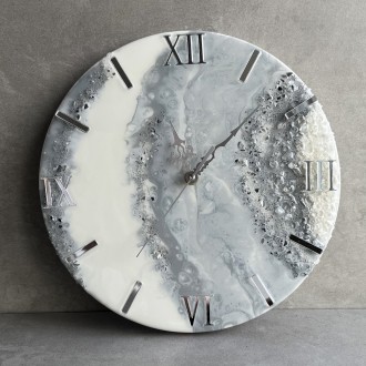 Часы настенные круглые из эпоксидной смолы EPOXY M111 70x70 см. Киев. фото 1