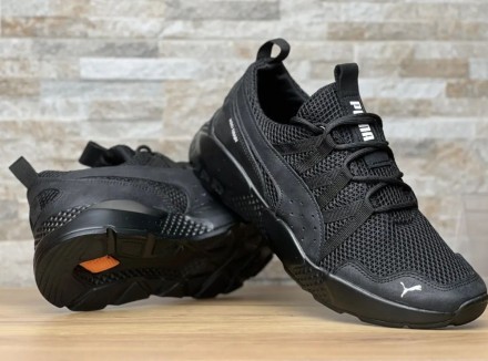 Кросівки літні шкіра-вставки сітка Puma чорні . Київ. фото 1 Кросівки літні шкіра-вставки сітка Puma чорні . Київ. фото 1