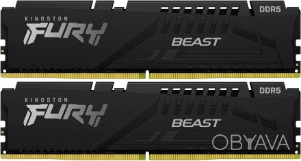 Модуль пам`яті DDR5 2x16GB/5200 Kingston Fury Beast Black (KF552C40BBK2-32)