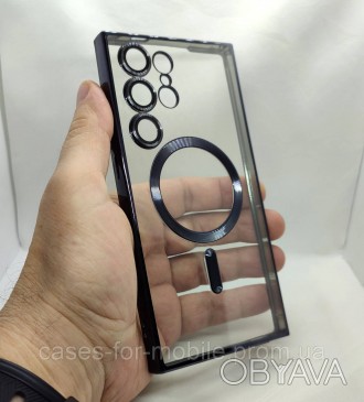 Прозрачный силиконовый чехол, MAGSAFE, бампер для Samsung Galaxy S24 ULTRA