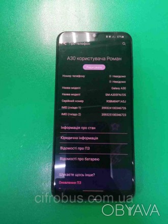 Мобильный телефон смартфон Б/У Samsung Galaxy A30 2019 SM-A305F 3/32Gb