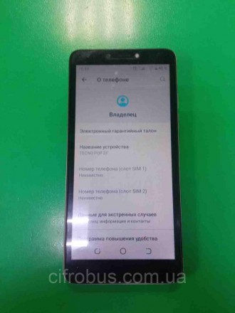 Мобільний телефон смартфон Б/У Tecno POP 2F (B1F) 1/16Gb Dual SIM. Київ. фото 1 Мобільний телефон смартфон Б/У Tecno POP 2F (B1F) 1/16Gb Dual SIM. Київ. фото 1