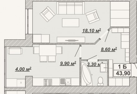 Номер оголошення на сайті компанії: SF-3-130-425-OB.
Продаж 1 кімнатної квартири. . фото 5