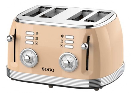 Тостер SOGO Retro SS-5475 1500 Вт кремовий. Київ. фото 1 Тостер SOGO Retro SS-5475 1500 Вт кремовий. Київ. фото 1