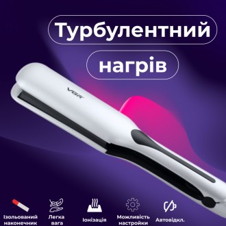 Плойка гофре VGR з РК-дисплеєм 45 Вт. . фото 7 Хвиляста праска VGR - це зручні щипці для волосся, які легко використовувати для. . фото 7