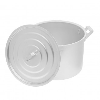 Кастрюля матовая алюминиевая с крышкой 10 л Interos. Черкаси. фото 1