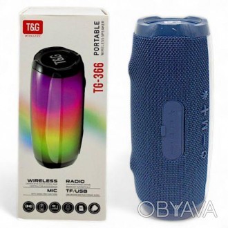 РОЗПРОДАЖ! Колонка bluetooth, від акумулятора, підсвічування, type-C, TF-картка,