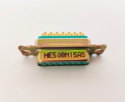 Роз'єм кабельний D-SUB HE508 N15AS, розетка, 15-pin, позолота, високої щільності. Суми. фото 1 Роз'єм кабельний D-SUB HE508 N15AS, розетка, 15-pin, позолота, високої щільності. Суми. фото 1